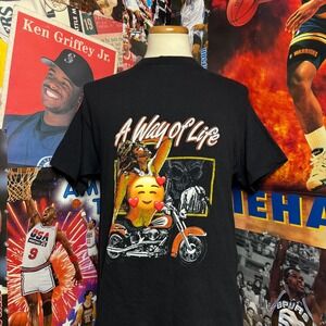 Vintage 80s Holoubek Biker Motorcycle A Way Of Life Tee Sz Medium